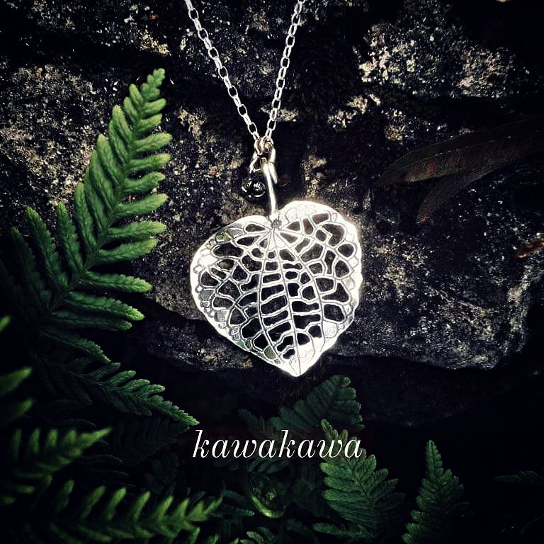 Kawakawa Silver Leaf | pendant necklace | nz jewellery