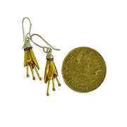 Kōwhai Earrings size with coin | NZ handmade earrings | Redmānuka