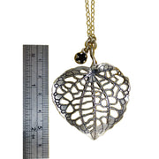 ruler shows size Kawakawa Silver Leaf | pendant necklace | nz jewellery