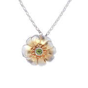 Jewellery nz | Mt Cook Lilly Silver and Peridot Necklace | Redmanuka