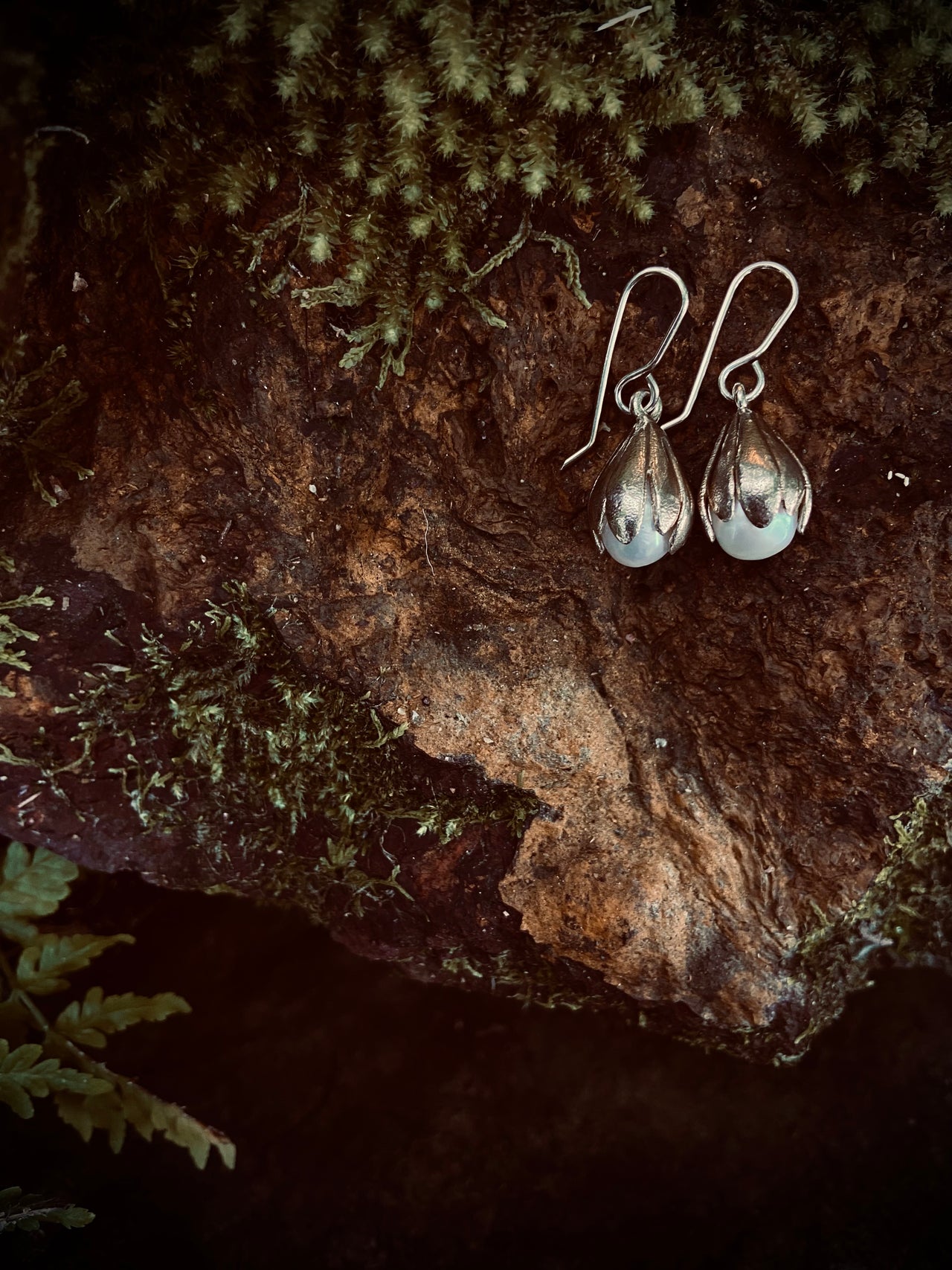 Pearl Blossom Gold Earrings | nz jewellery | redmānuka