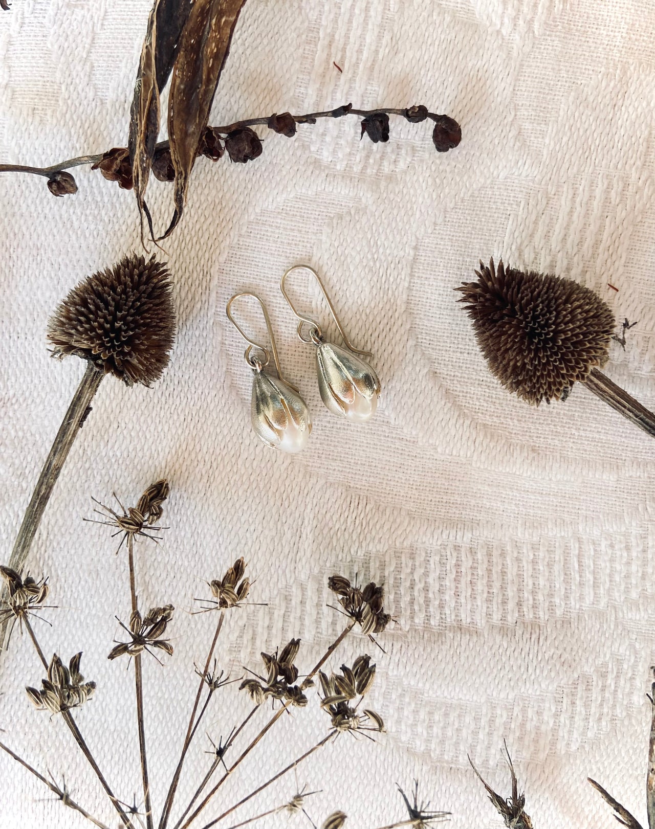 Pearl Blossom Earrings | nz jewellery | redmānuka
