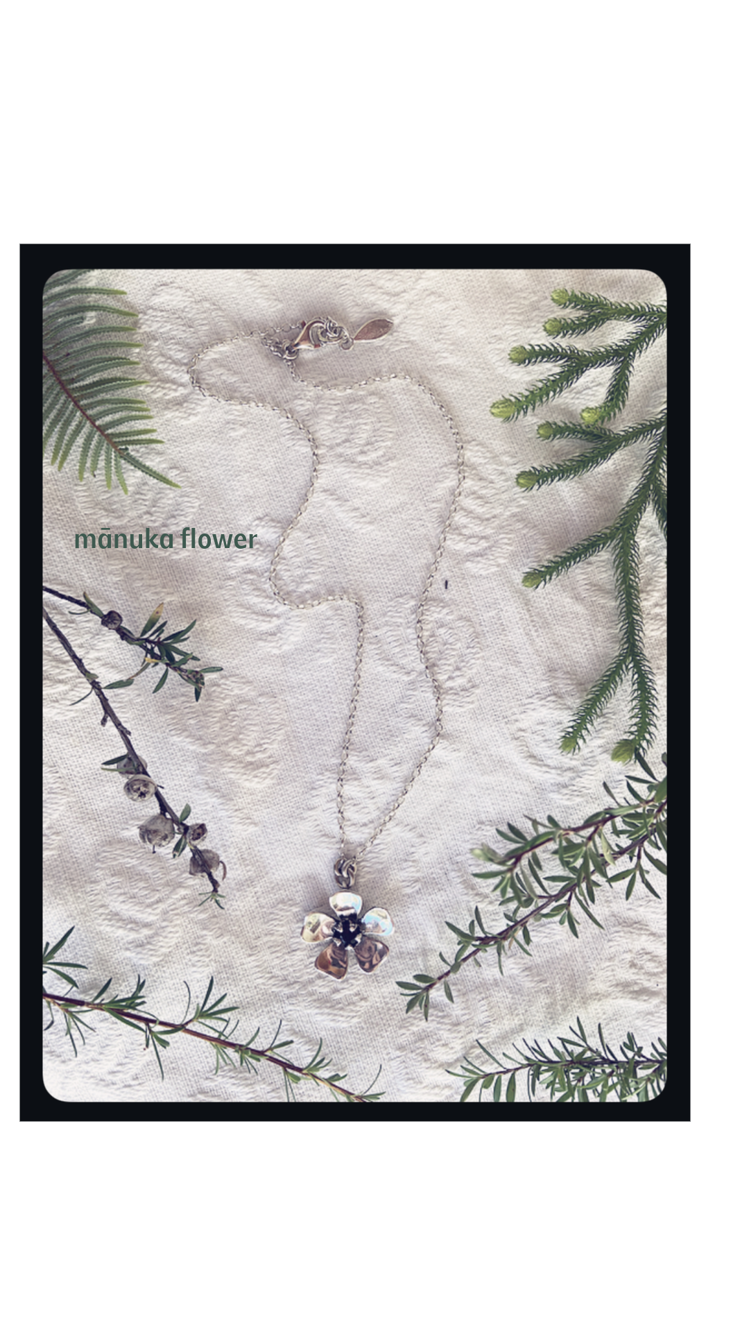 Red Mānuka Flower Chain Necklace | Jewellery nz | Redmanuka