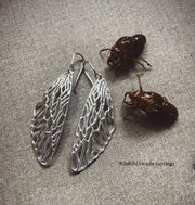 Kikihi earrings — NZ handmade silver insect jewellery