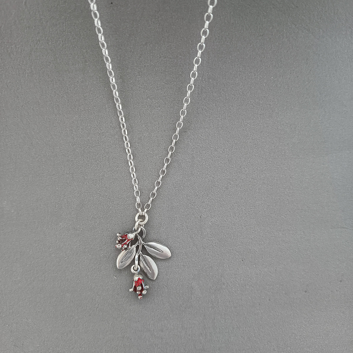 Pōhutukawa Blossom and Leaf Necklace