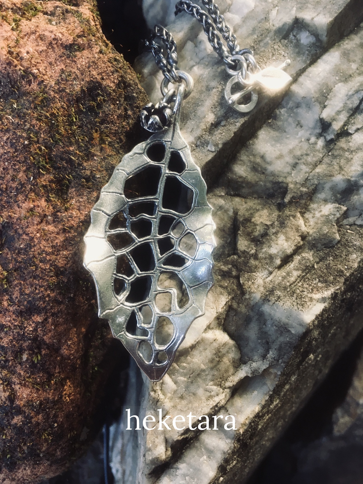 Heketara Silver Leaf | pendant necklace | nz jewellery