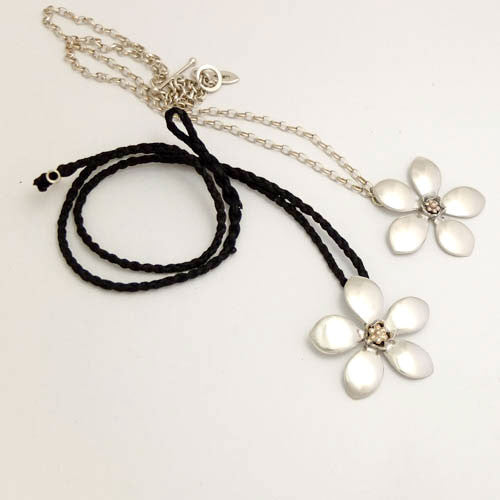  Plaited chord and chain Manuka Flower Necklace | Jewellery nz | Redmanuka