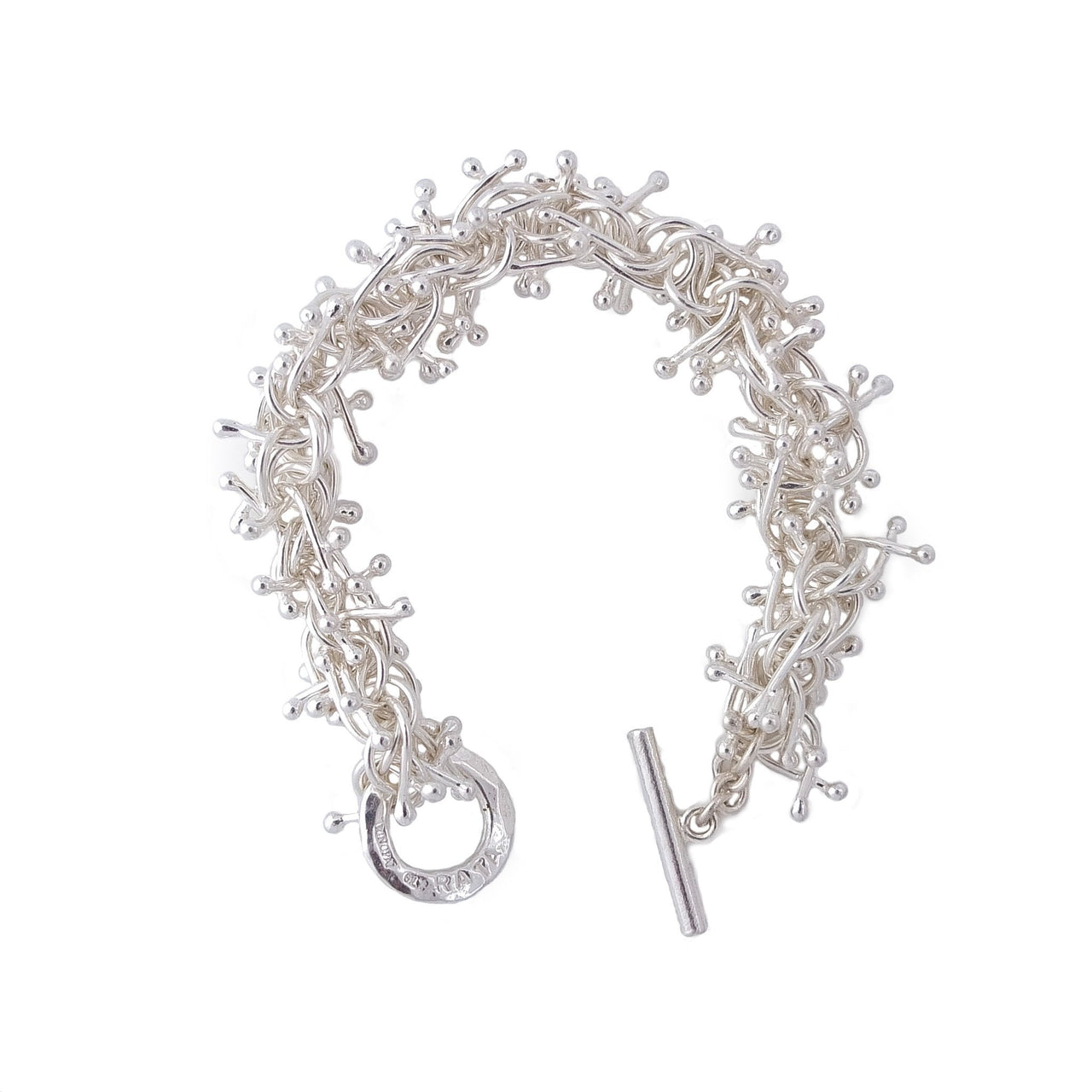 Climbing Rata Sterling Silver Bracelet by N.Z jeweller Martyn Milligan , Rinopai, Golden Bay, Nelson