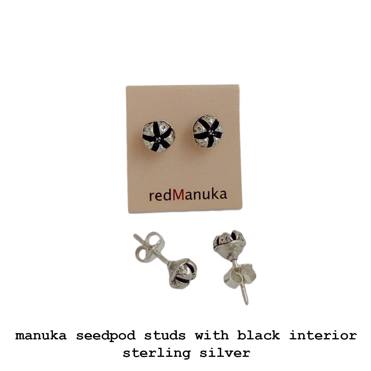 Jewellery NZ | Mānuka Seedpod Earstuds | Redmānuka