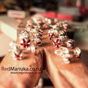 Jewellery NZ | Manuka Seedpod Earstuds with red ochre inner seedpod | Redmanuka