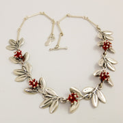 Pohutukawa Silver Necklace, whole, nz jewellery by designer Martyn Milligan Rinopai Golden Bay