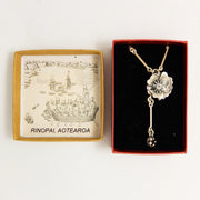 Poppy Flower with stems Necklace | nz jewellery | Redmanuka, silver necklace in box