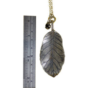 Ruler showing size of Puka Silver Leaf | pendant necklace | nz jewellery