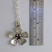  Red Manuka Flower with ruler to show size | Jewellery nz | Redmanuka