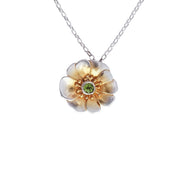 Jewellery nz | Mt Cook Lilly Silver and Peridot Necklace | Redmanuka