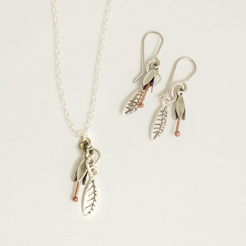 Koromiko Sterling Silver Bud and Leaf Gift set $150 